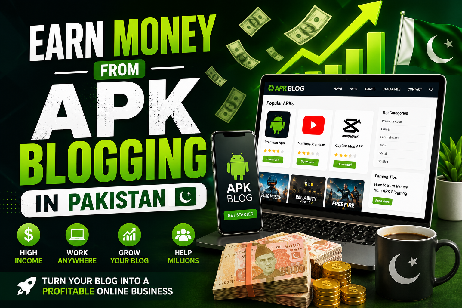 Earn Money from APK Blogging in Pakistan