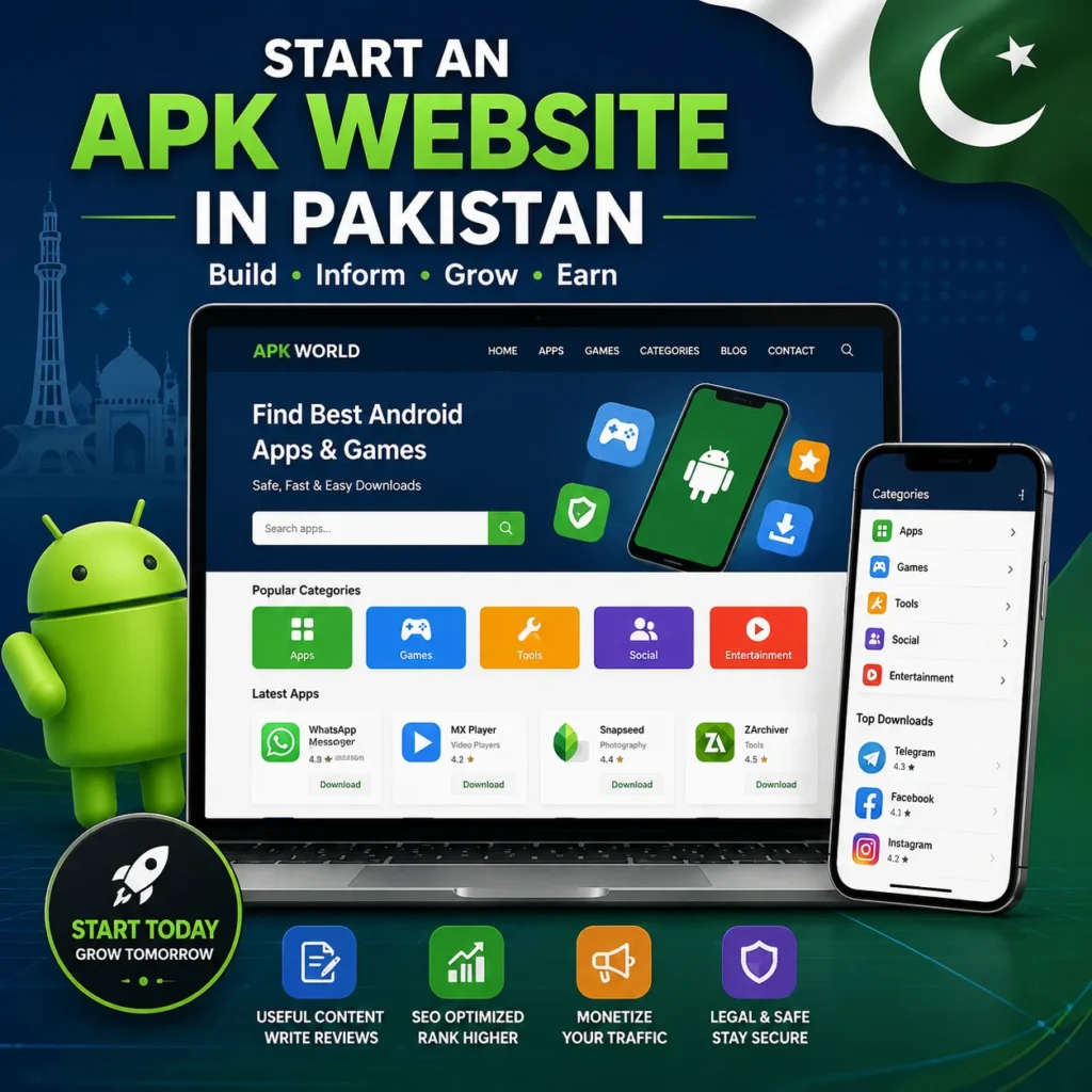 Start an APK Website in Pakistan