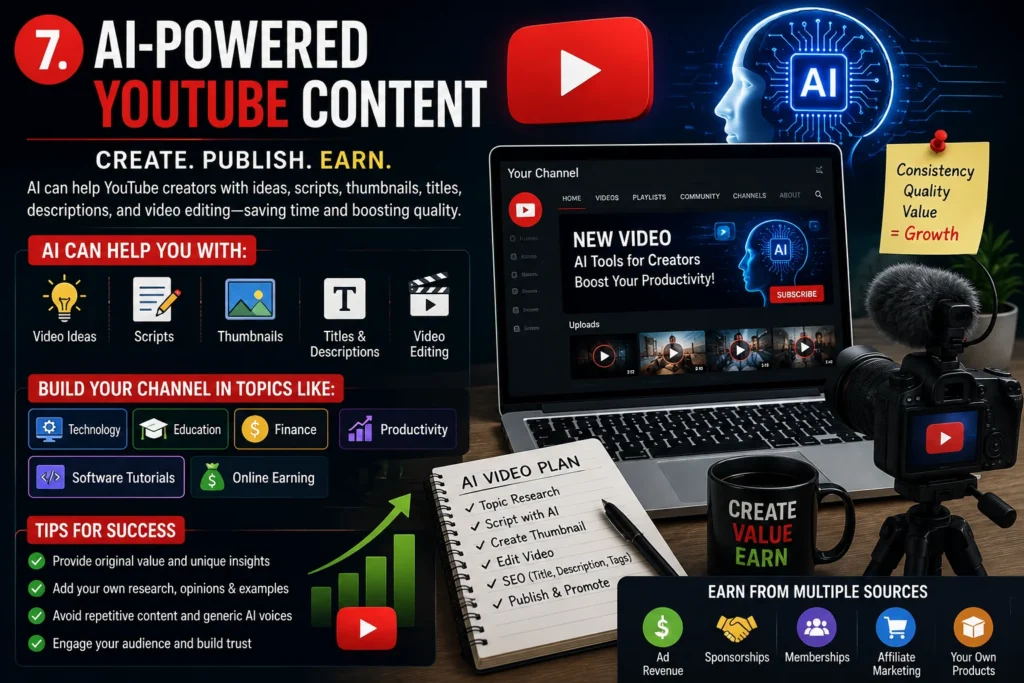 AI-Powered YouTube Content – Create Videos and Earn Online